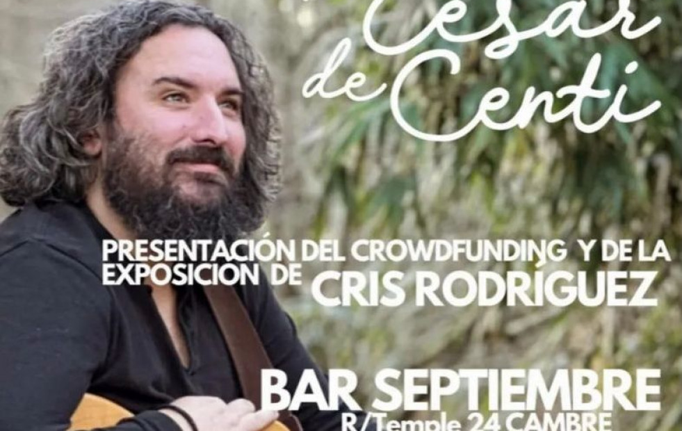 Música y arte con César de Centi y Cris Rodríguez este viernes en Septiembre Café Bar