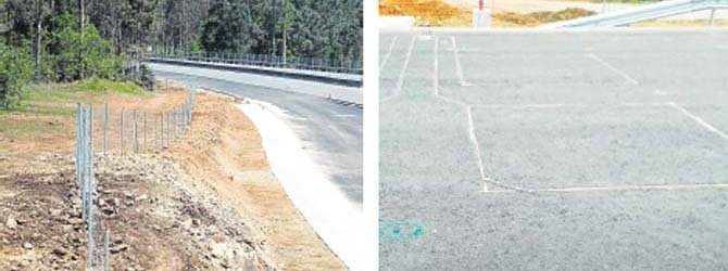 La autovía de la Costa da Morte avanza con la colocación de la malla metálica