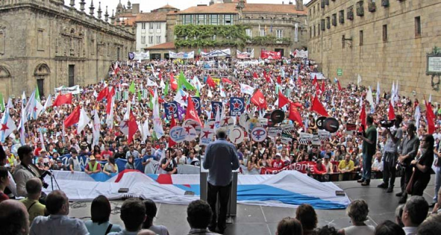Los actos políticos del 25 de julio en Galicia: Manifestación del BNG y ofrenda del PSdeG a Castelao