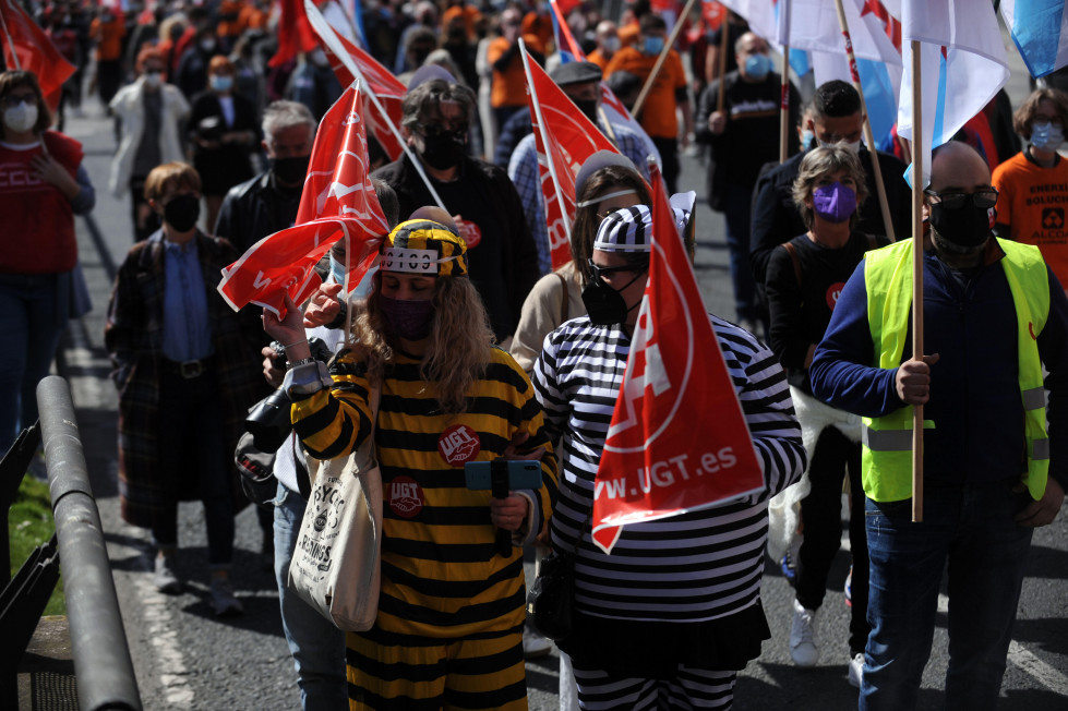 Manifestación de Alu Ibérica en A Coruña