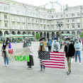 manifestación becas USA