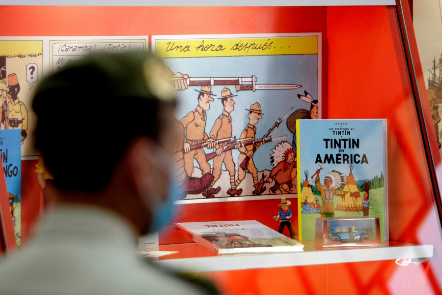 Tintín hace la guerra en el Museo Militar de A Coruña hasta el 30 de septiembre