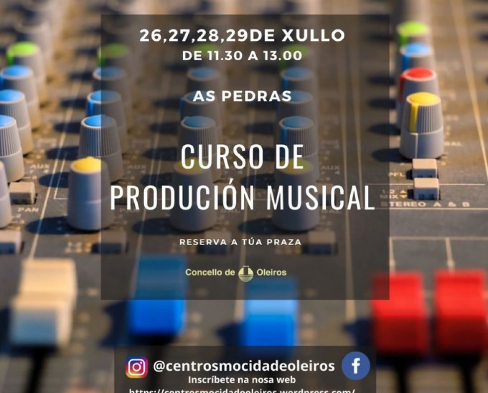 curso de producción musical del Ayuntamiento de Oleiros