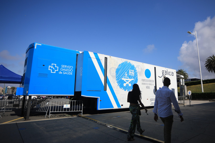 El tráiler de Sanidade para la detección de casos prorroga su estancia en Riazor