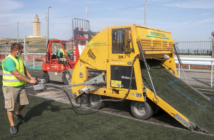 El Ayuntamiento inicia la rehabilitación de los campos de a Cidade Deportiva Arsenio Iglesias