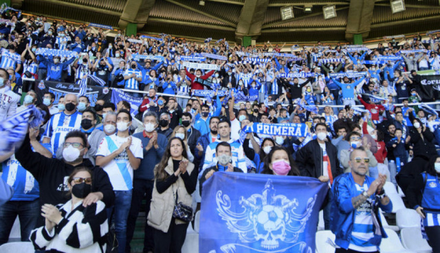 Unos 200 incondicionales del Deportivo animarán en Las Gaunas