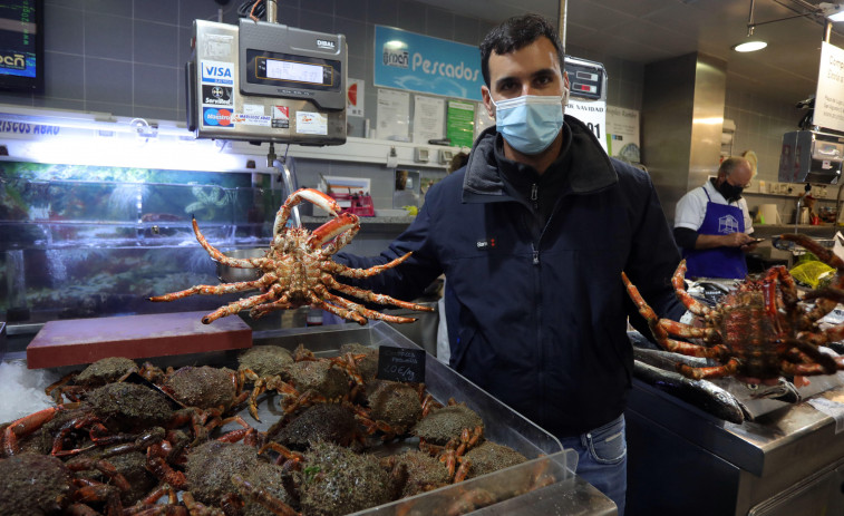 Subastados más de 3.000 kilos de centolla en el primer día de campaña