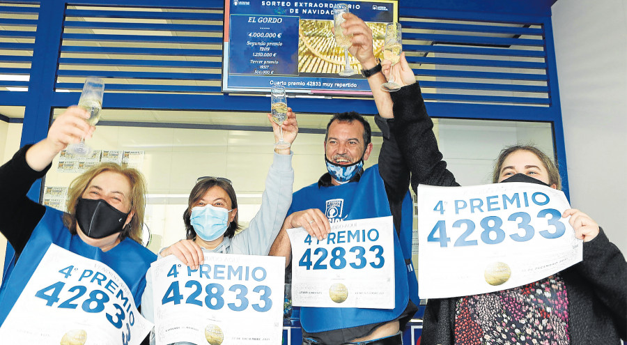 El Cuarto Premio 42833 de la Lotería de Navidad deja 200.000 euros en Malpica