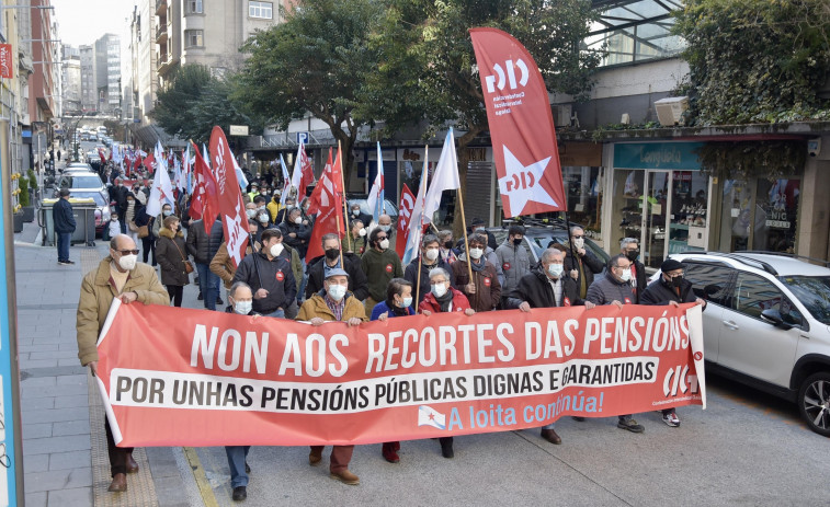 Más de 350 manifestantes marcharon por A Coruña en protesta contra la reforma laboral