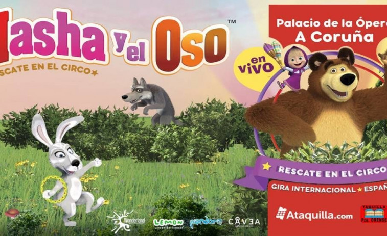 Masha y el Oso: “RESCATE EN EL CIRCO” llega al Palacio de la Ópera