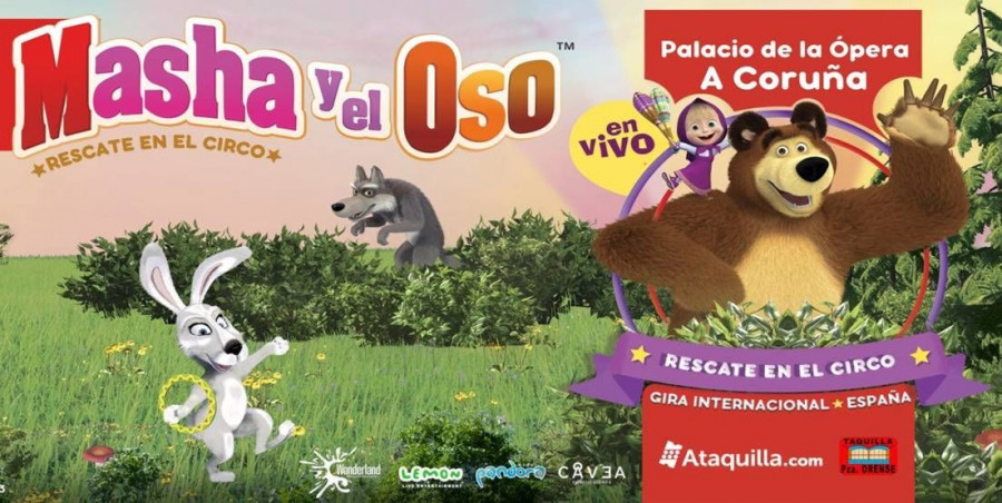 Masha y el Oso: “RESCATE EN EL CIRCO” llega al Palacio de la Ópera