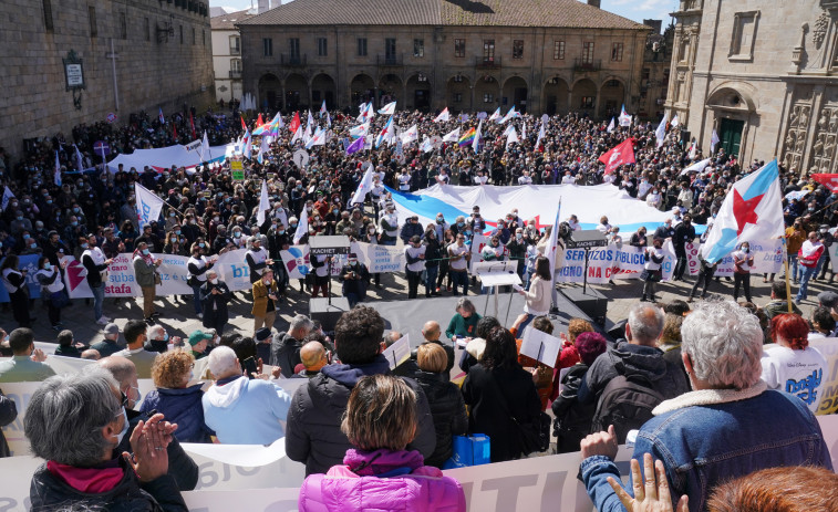 Multitudinaria manifestación contra el alza de los precios convocada por el BNG