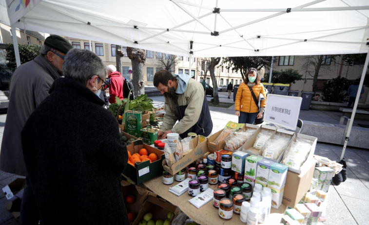 El Mercado Ecológico de la plaza de España desafía el frío y el viento y se celebra una vez más