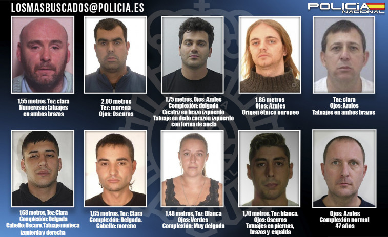 La Policía solicita colaboración para encontrar a los diez fugitivos más buscados en España