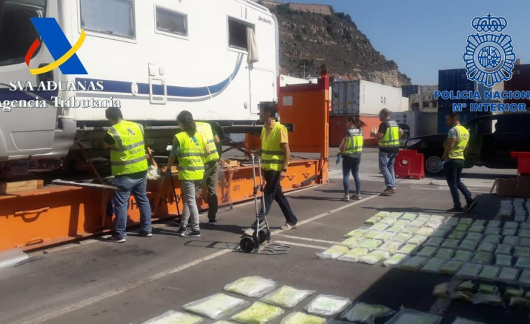 Intervienen una autocaravana con 534 kilos de cocaína en Barcelona