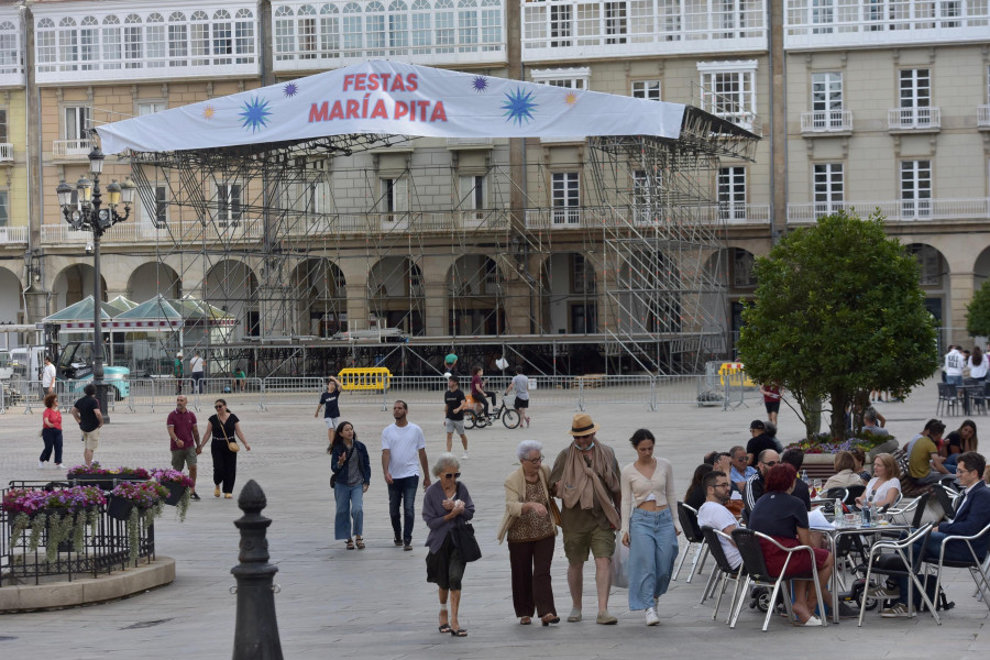 A Coruña comienza los preparativos para las fiestas de María Pita