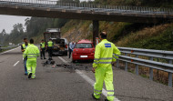 Muere un conductor en un accidente en la AP-9 a la altura de Abegondo