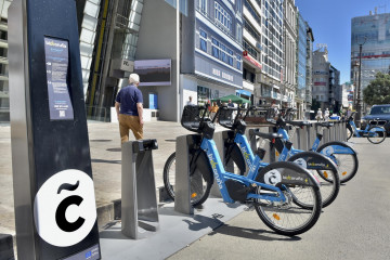 La estación de BiciCoruña ubicada en el Cantón Grande  javier alborés