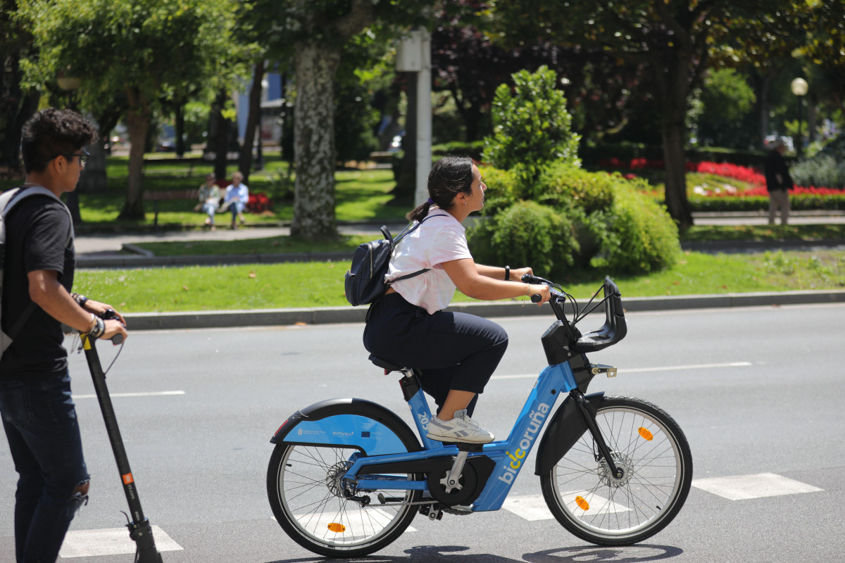 Usuario BiciCoruña, bicicleta eléctrica