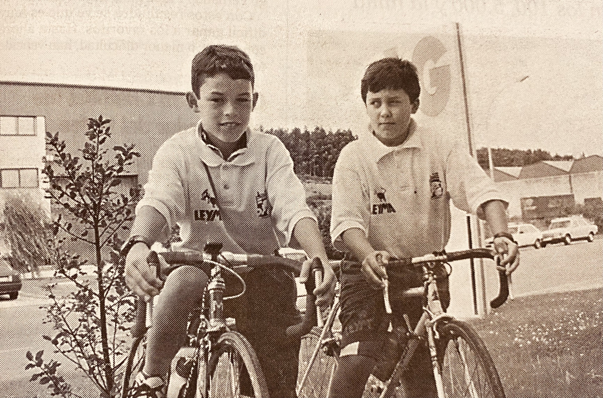 Pablo y Cristina del Club Ciclista Leyma en 1997