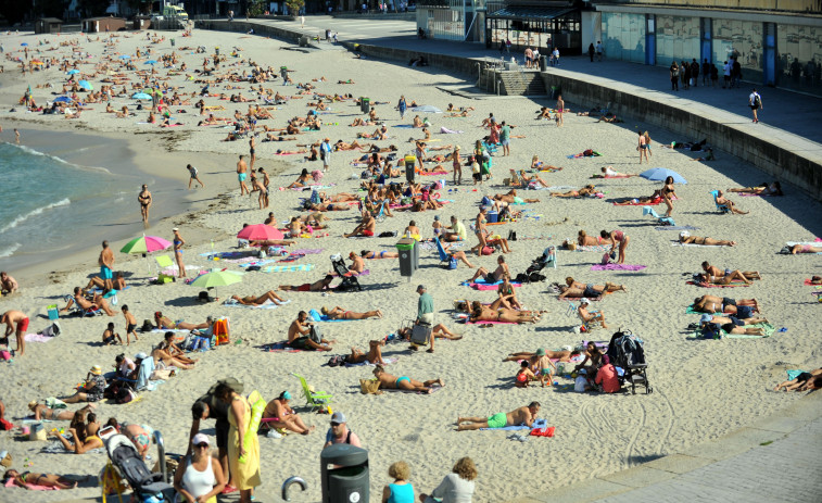 A Coruña se echó a las playas por primera vez en septiembre