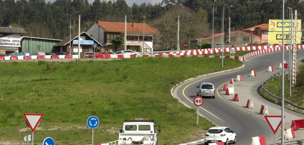 Corte de tráfico en Bergondo en la N-VI