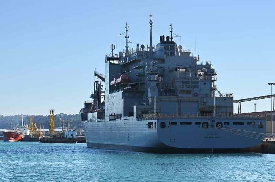 Un buque de la Armada de Estados Unidos en A Coruña