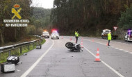 Muere un motorista de 52 años al sufrir una caída en la N-541 a su paso por Cerdedo-Cotobade