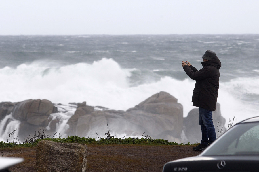 La costa noroeste de A Coruña, en aviso amarillo este martes por viento