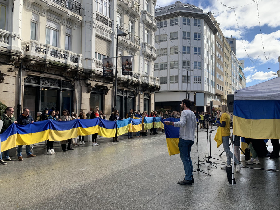Nueva concentración de apoyo a Ucrania en la plaza de Lugo