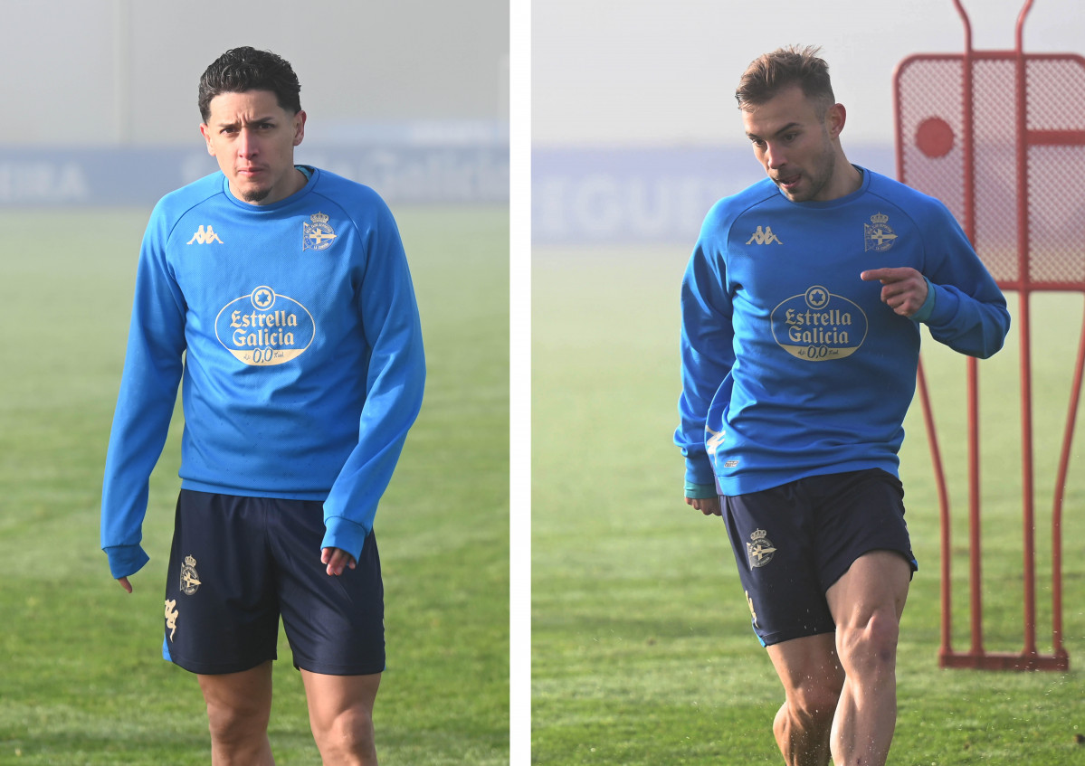 Saverio y Lebedenko, ayer en el entrenamiento  Pedro Puig