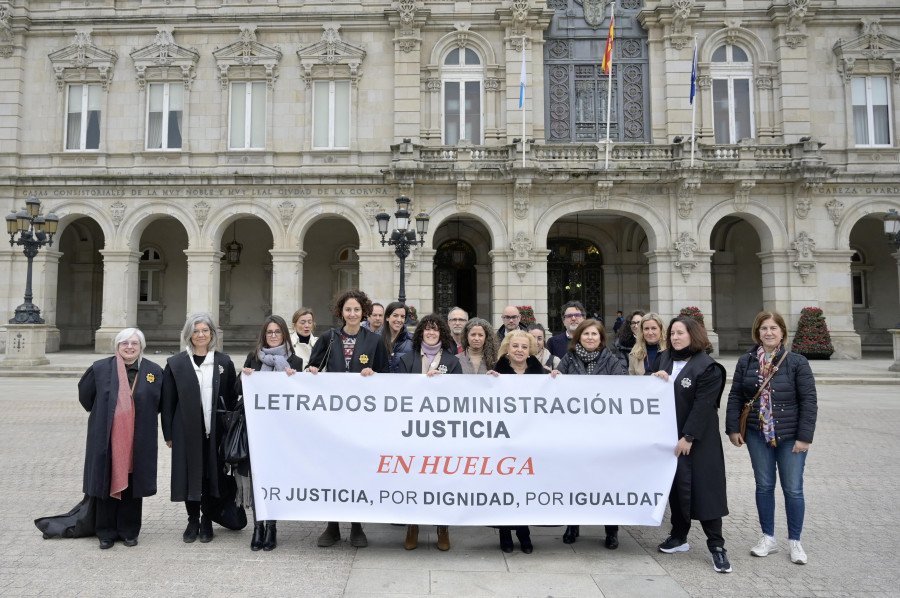 La huelga de letrados judiciales suspende un juicio de lesiones y otro de estafa en A Coruña