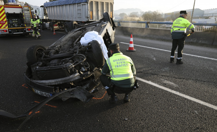 Muere un conductor de 60 años en un accidente de tráfico en O Porriño