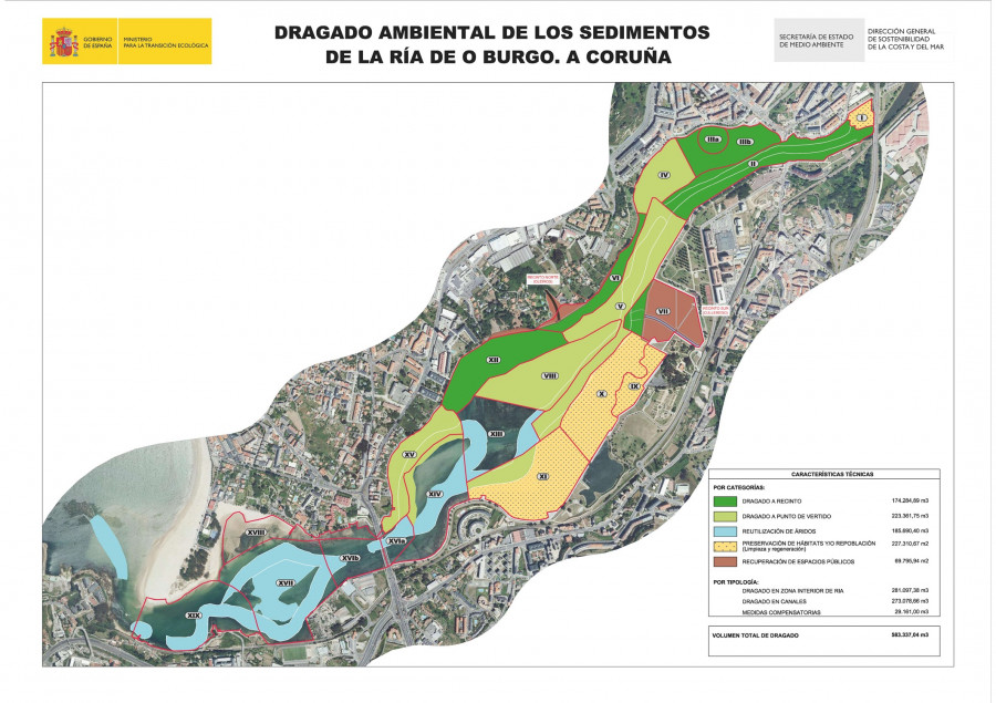 Arco Iris denuncia que Oleiros ha ocupado dos hectáreas de la ría de O Burgo con un depósito de escombros