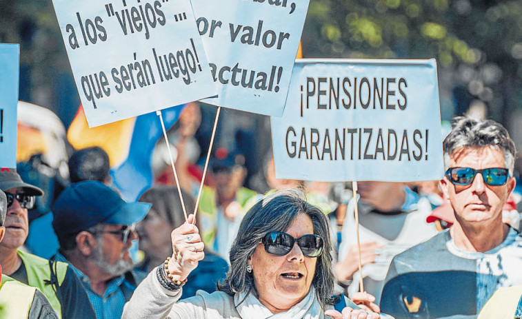 El gasto en pensiones se incrementa en  1,3 puntos en cinco años y repunta  nueve desde 1977