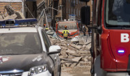 Un edificio de cinco plantas y 21 viviendas se derrumba en Teruel, sin causar daños personales