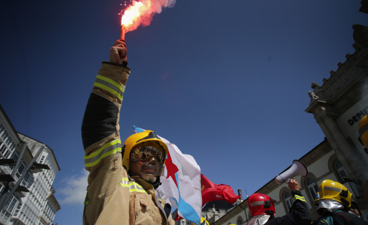 La huelga de los Bomberos de Lugo se extenderá a toda Galicia el jueves