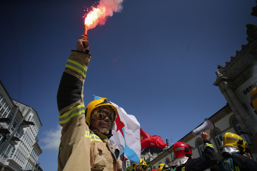 La huelga de los Bomberos de Lugo se extenderá a toda Galicia el jueves