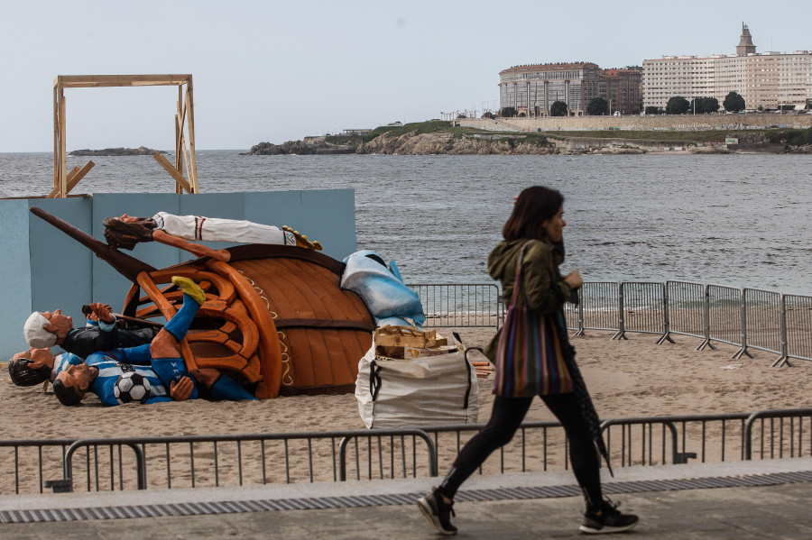 El Depor, Luísa Villalta, la Torre y el Básquet Coruña protagonizan la falla de San Juan