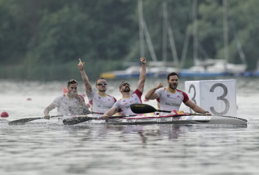 Carlos Arévalo, campeón de los Juegos Europeos en K4 500 metros