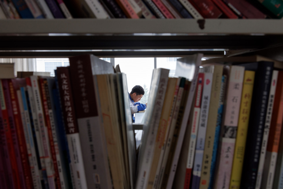 Estudiante en biblioteca de China @efe