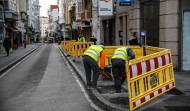 Corte de tráfico en la calle de la Torre de A Coruña