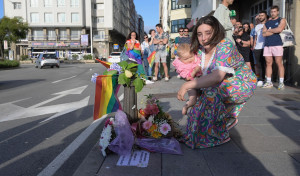 Recordatorio al joven Samuel Luiz en A Coruña