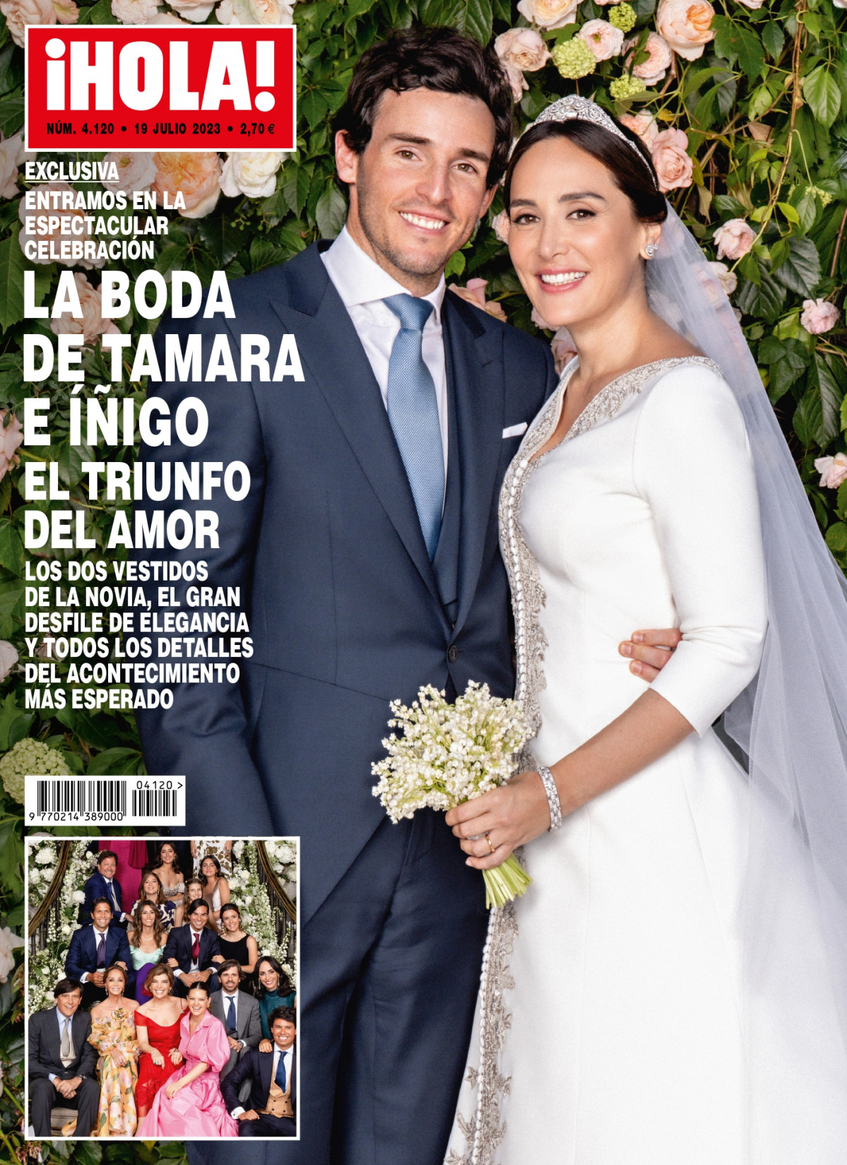 Boda de Tamara Falco e Iu00f1igo Onieva, portada de Hola