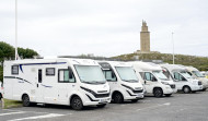 Más de medio centenar de autocaravanas toman A Coruña