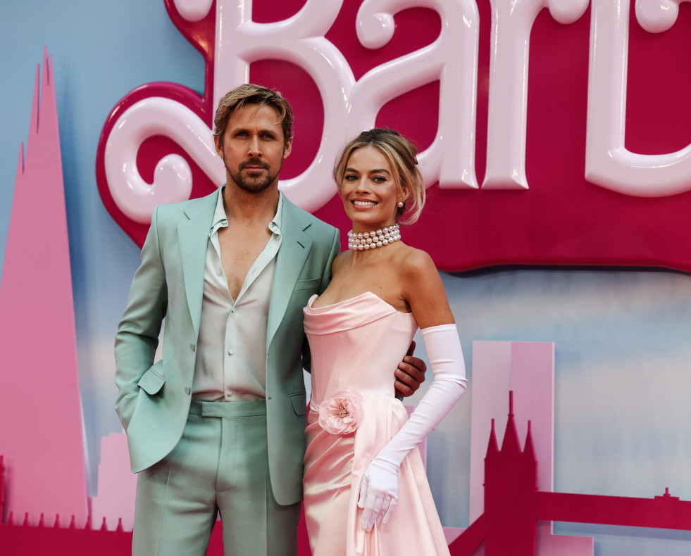 Ryan Gosling y Margot Robbie en Barbie