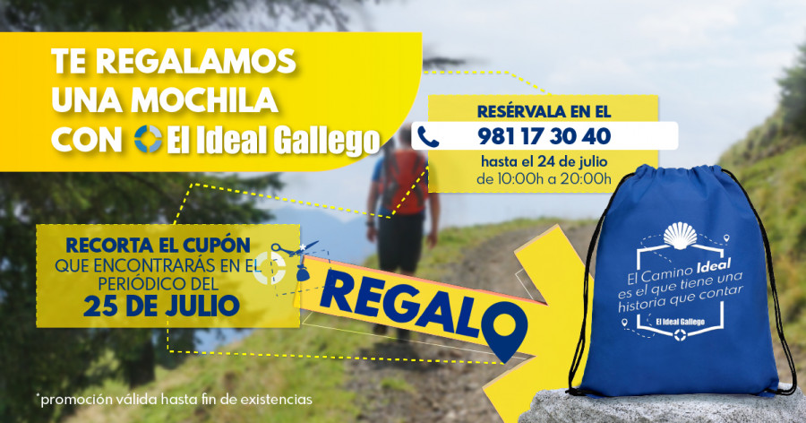 El Ideal Gallego te regala una mochila el 25 de julio