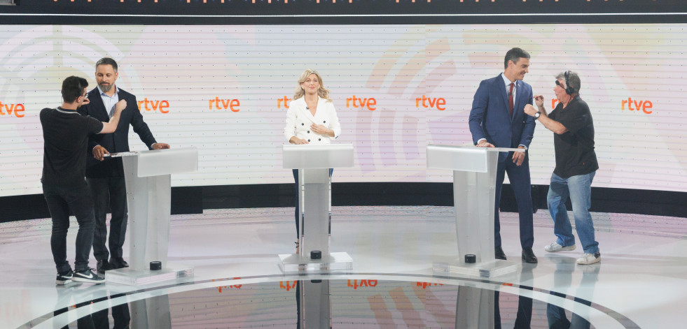 El debate entre los candidatos del PSOE, Sumar y Vox logró una audiencia del 34,6%