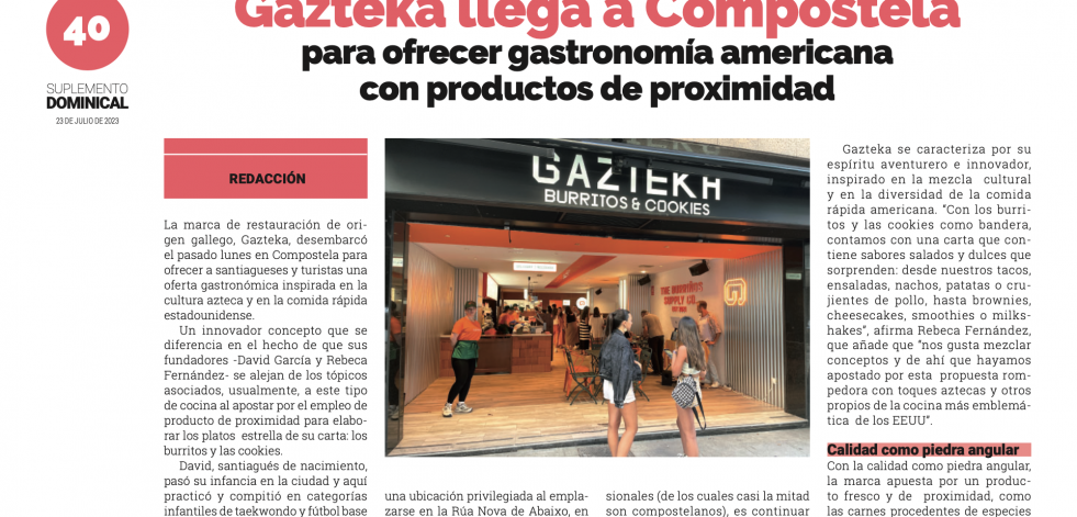 Gazteka y bonito da Lonxa: consulta la página del domingo de Gastro Ideal