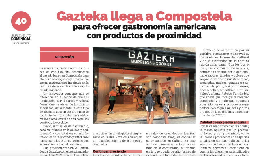 Gazteka y bonito da Lonxa: consulta la página del domingo de Gastro Ideal